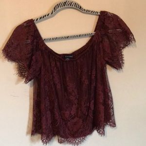 American Eagle Outfitters off the shoulder shirt